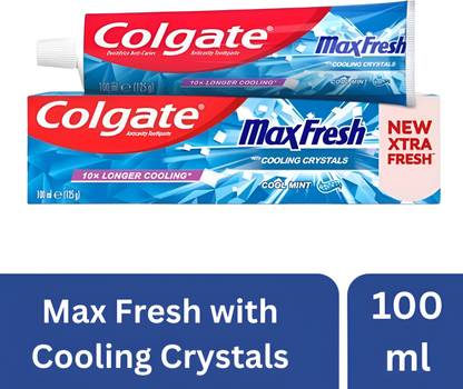 Colgate Max Fresh with Cooling Crystals Cool Mint 10X longer Lasting Toothpaste