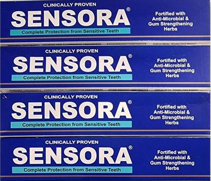 Sensora Herbal Sensitivity Toothpaste with Rapid Relief for Sensitive Teeth|Pack of 4 Toothpaste