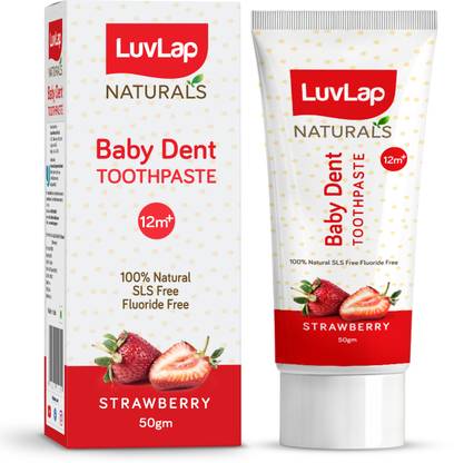 LuvLap Naturals Baby Dent 100% Natural Toothpaste for Kids, SLS & Flouride Free,50g Toothpaste