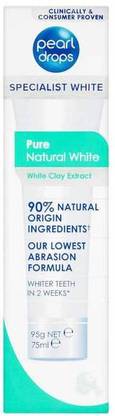 Pearl Drops Pure Natural White Imported Toothpaste - 75ml Toothpaste