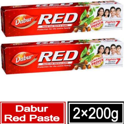 Dabur Red Paste Toothpaste (2x200g,Pack of 2),For Teeth & Gums Toothpaste
