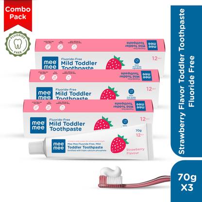 MeeMee Fluoride-Free Strawberry Flavor Toothpaste