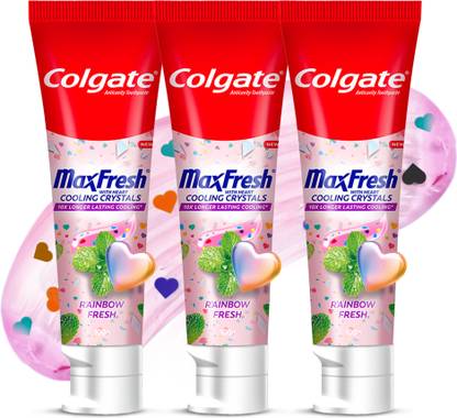Colgate MaxFresh Rainbow Fresh Tooth paste with Cooling Crystals (100g x 3pcs) Toothpaste