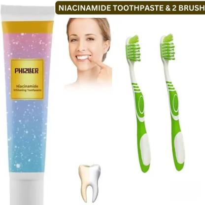 PHIZLLER Niacinamide Whitening Toothpaste for Bright Smile with Double Niacinamide Toothpaste
