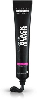 Curaprox Black Is White Charcoal Whitening Toothpaste 90ml Tube x Pack of 1 Toothpaste