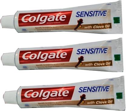 Colgate Sensitive Toothpaste with Clove Oil, for Sensitivity Relief 80 Gr Pack Of 3 Toothpaste
