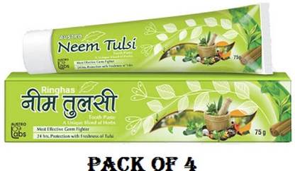 RINGHAS TULSI NEEM TOOTHPASTE PACK OF 4 Toothpaste