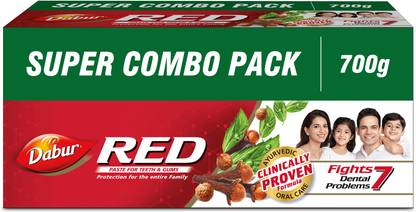 Dabur Red Paste (Combo Pack- 175g x 4) |Complete Cavity Protection |13 Ayurvedic Herbs Toothpaste