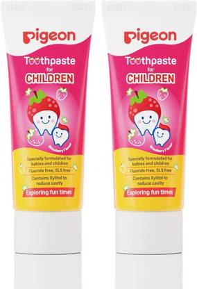 Pigeon strawberry toothpaste for children pack of 2 45g Toothpaste