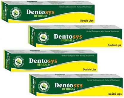 DOUBLE LIPS Dentosys Toothpaste Pack Of 4 Pcs Toothpaste
