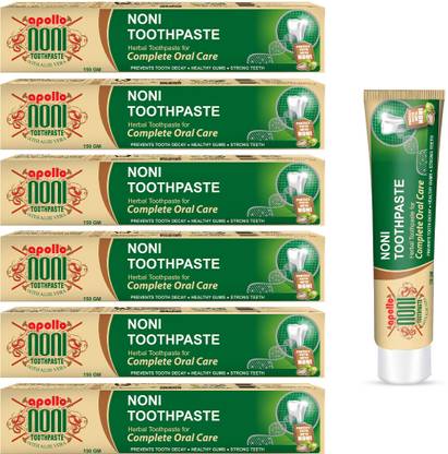 Apollo Noni Toothpaste with Aloe Vera for Entire Family, Daily Oral Detox, Pure Herbal Toothpaste