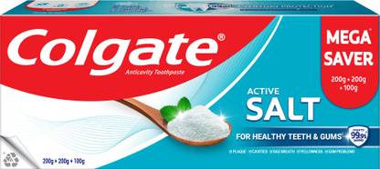Colgate Active Salt Tooth paste, Daily Germ Protection, Healthy Gums & Teeth, Combo Pack Toothpaste