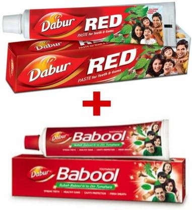 Dabur Red Paste + Babool Toothpaste ## Pack Of (200G+175G) Toothpaste