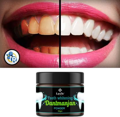 luxfic Activated Charcoal Tooth Powder For Instant Teeth Whitening Powder