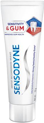 SENSODYNE Sensitivity & Gum,Dual action toothpaste for sensitive teeth & healthy gums,70gm Toothpaste