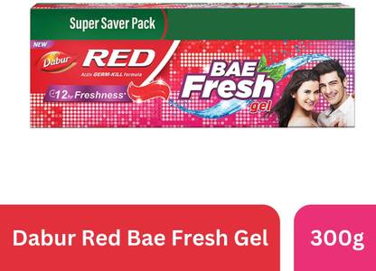 Dabur Red Bae Fresh Gel | Fights Bad Breath, Cavity Germs and Plaque | 12hr Freshness Toothpaste