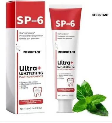 BIFRRUTANT Charcoal Toothpaste for Brighter Teeth – SP-6 Whitening and Cleaning Solution Toothpaste