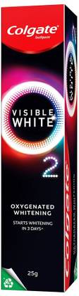 Colgate Visible White O2 for noticeably whiter teeth starting in 3 days Whitening Toothpaste