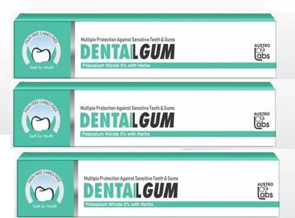 AUSTRO Labs Dental Gum Toothpaste - 3x75 G, Whitening Toothpaste