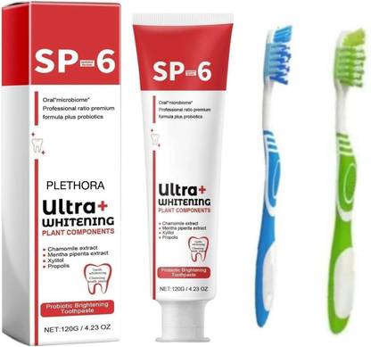 Plethora Sp6 Ultra White Toothpaste Advanced Stain Removal & 2 toothpaste Toothpaste