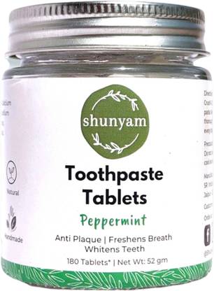 Shunyam Toothpaste Tablets - Peppermint (180 tabs) Toothpaste