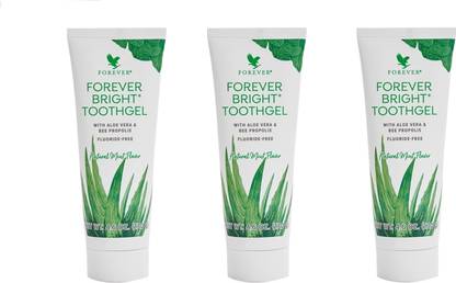 FOREVER Bright Toothgel With Aloevera & Bee Propolis Natural Mint Flavour (130G Each) Toothpaste