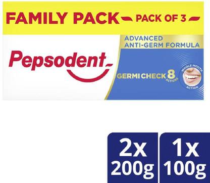 PEPSODENT Germicheck 8 Actions|| Toothpaste With Anti-Germ Formula|| Clove & Neem Oil Toothpaste