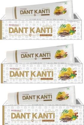 PATANJALI Dant Kanti Dental Cream Advance (Pack of 3) Toothpaste