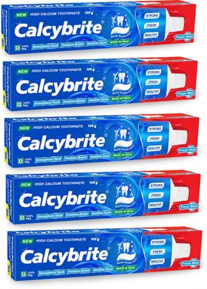 calcybrite High Calcium Toothpaste Pack of 5 Toothpaste