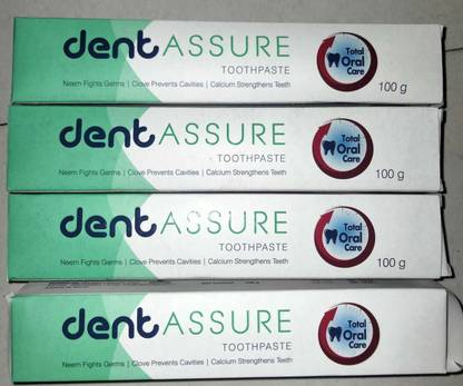 Vestige ASSURE NEEM CLOVE TOOTHPASTE PACK OF 4 EACH 100GM Toothpaste