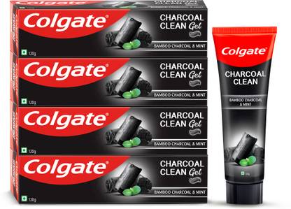Colgate Bamboo Charcoal Clean & mint (pack of 4 ) Toothpaste  (480 g, Pack of 4)