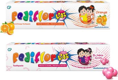 PEDIFLOR Bubble Gum and Natural Orange Toothpaste Toothpaste