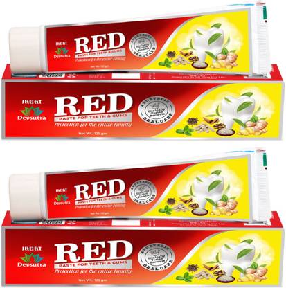 Jagat HERBAL Red Toothpaste for Teeth Whitening & Cold Breath Toothpaste