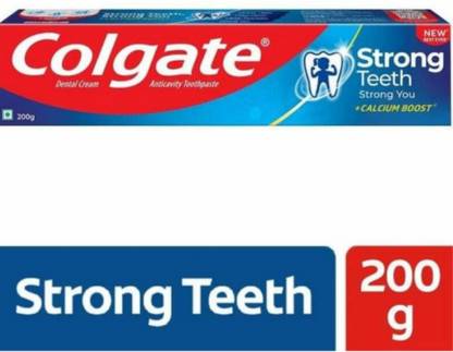 Colgate Strong teeth +calcium boost+anticavity toothpaste*(pack of 1)*200gm Toothpaste