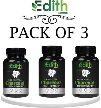 Edith Natural Activated Charcoal Teeth Whitening Powder (80 g)
