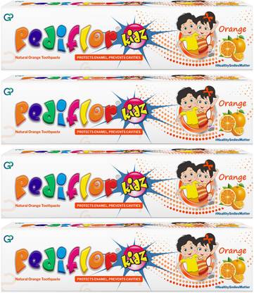 PEDIFLOR Natural Orange Combo Anticavity Kids Toothpaste