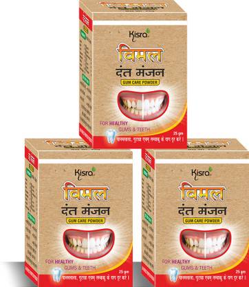 KISRA Vimal Teeth Whitening Powder | Helps Fight Germs, Remove Stains (Mint Flavor)