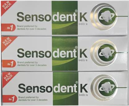 sensodent K Medicated Dental Toothpaste - 3 x 60g Toothpaste