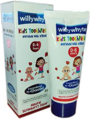 willywhyte Kids Toothpaste Enriched with Xylitol 160Gm for 0-6 Age group Toothpaste