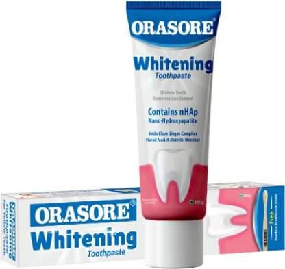 Orasore Whitening Toothpaste 100gm with nHAp (Pack of 1) Toothpaste
