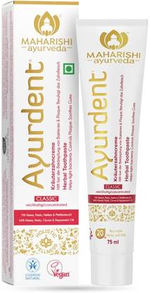 MAHARISHI ayurveda Ayurdent Classic Toothpaste, For Toothache, Bleeding Gums, Sensitivity & Plaque