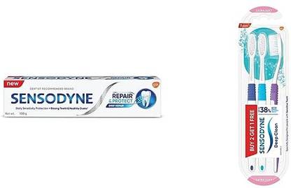 SENSODYNE Toothpaste Repair Protect 70g + toothbrush For Teeth Toothpaste