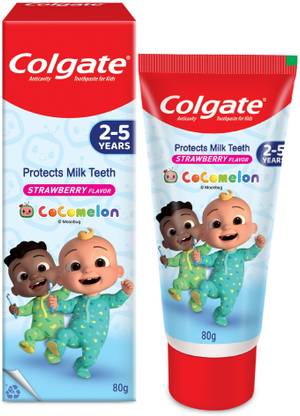 Colgate Kids Cocomelon Tooth paste for 2-5 Years (Strawberry), Cavity Protection Toothpaste
