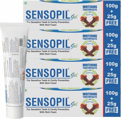 Sensopil Gel Whitening Toothpaste, Dual Action Formula For Deep Repair Of Sensitive Teeth Toothpaste