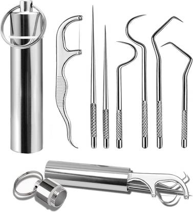 AVALENT Dental Tools, 7 in 1 Stainless Steel Teeth Cleaning Tool Kit, Stainless Steel