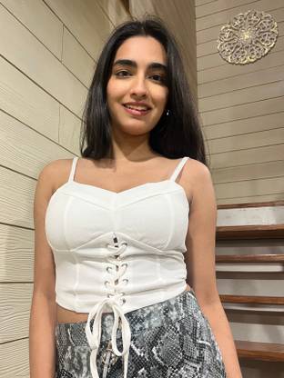 TANDUL Casual Solid Women White Top