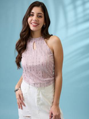 Globus Party Embellished Women Pink Top