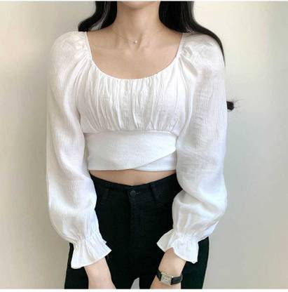 NewlookAs Casual Self Design Women White Top