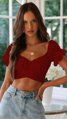 Casual Solid Women Brown Top