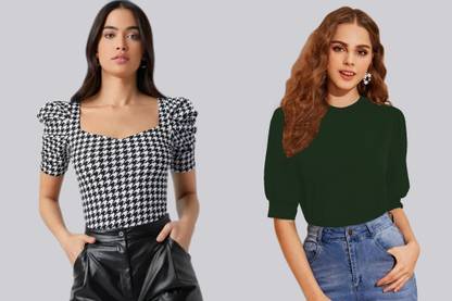 Dream Beauty Fashion Casual Printed Women Dark Green Top